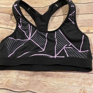 Black and purple sport bra